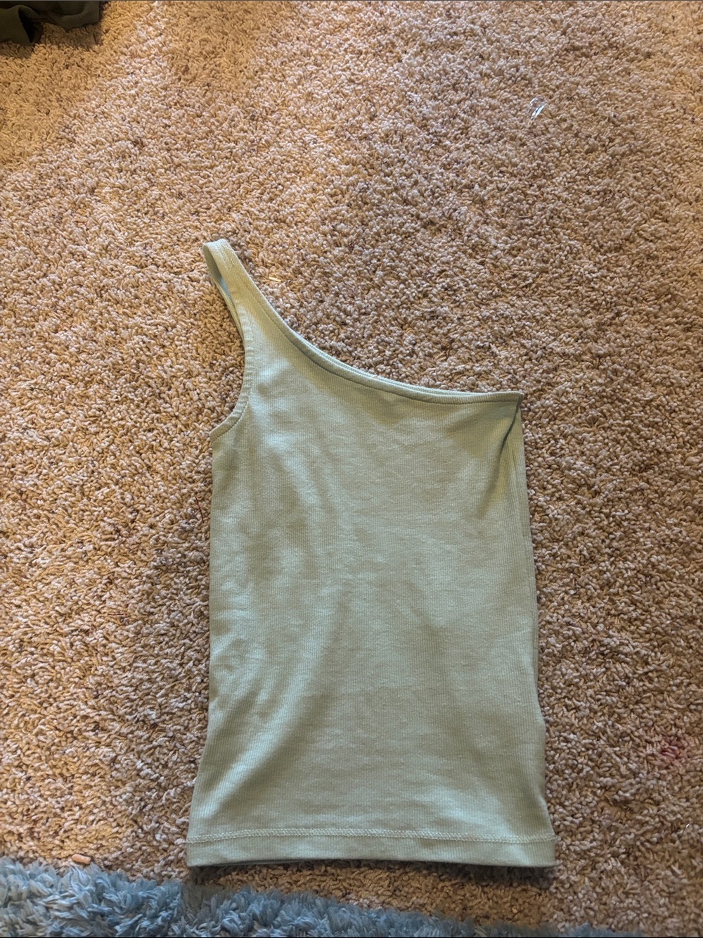 Cotton On Mint Ribbed One-Shoulder Tank